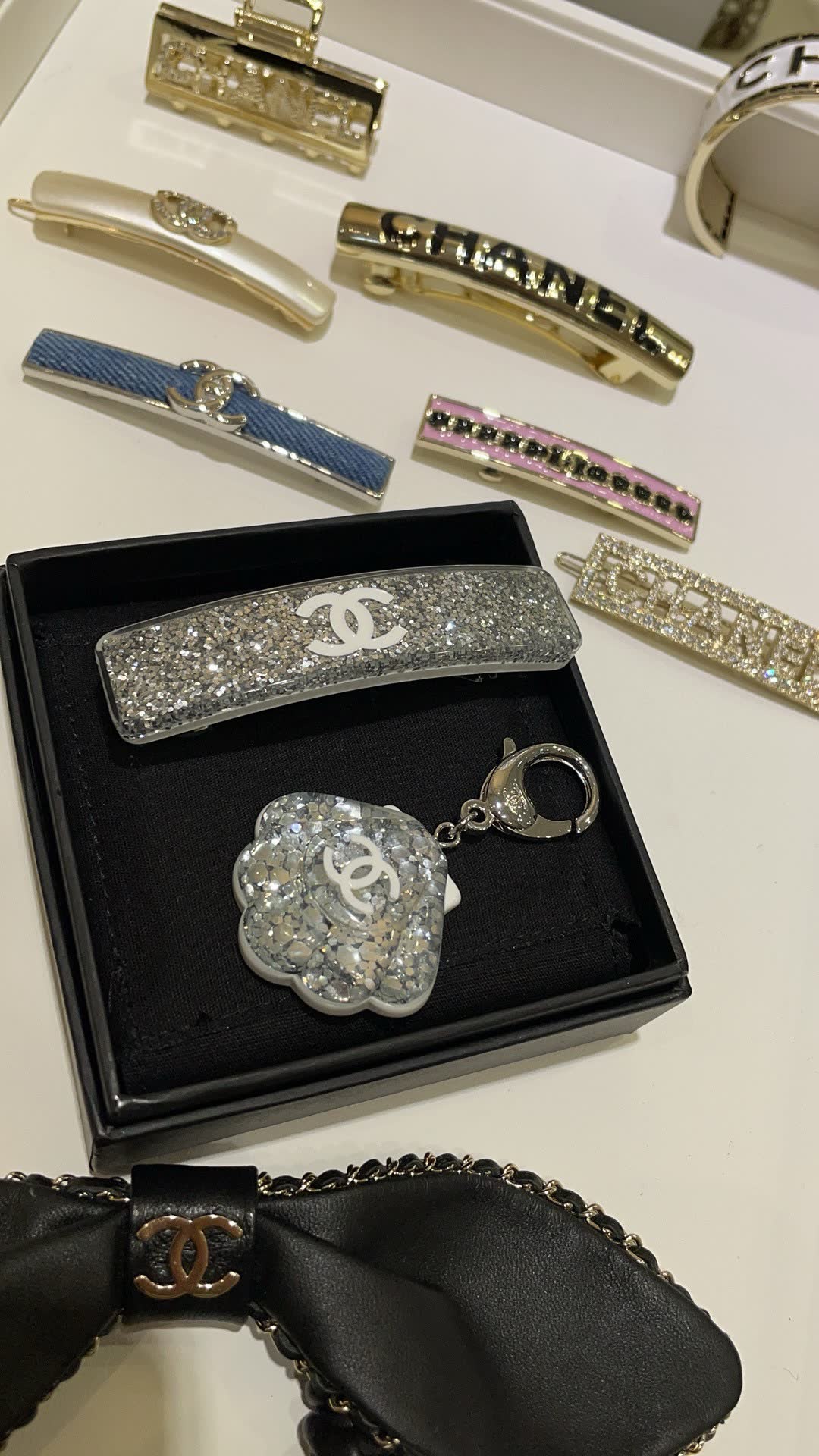 Chanel Glitter Hair Clip
